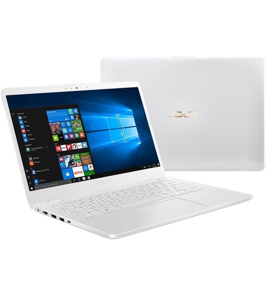 Asus 14&quot; Vivobook, 128GB SSD, Win 10 - Notebook, White