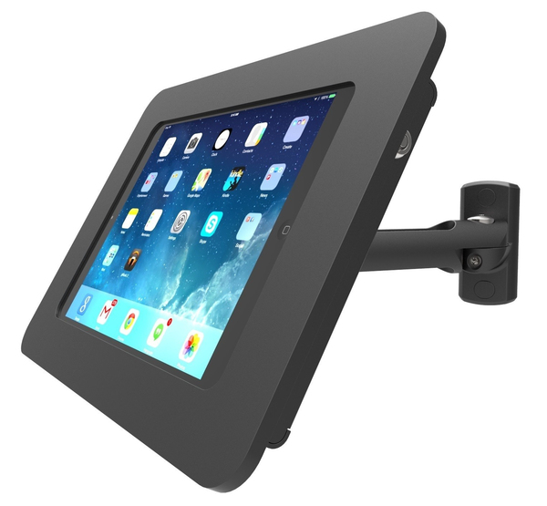 Compulocks Universal Secure Enclosure &quot;Rokku&quot; (Premium Line) with Swing Arm Kiosk Black - Asennuspakkaus (sein&auml;varsi, varash&auml;lyttimen kotelo) tuotteelle tablett
