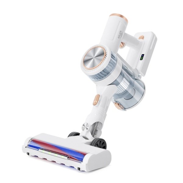 Adler AD 7079 0,4 L 300 W 2,2 Ah p&aring;sl&ouml;s - skaftdammsugare, vit