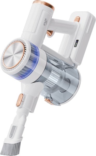 Adler AD 7079 0,4 L 300 W 2,2 Ah p&aring;sl&ouml;s - skaftdammsugare, vit