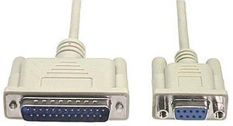 Sarjaprintterikaapeli DB25u-DB9n, 3m