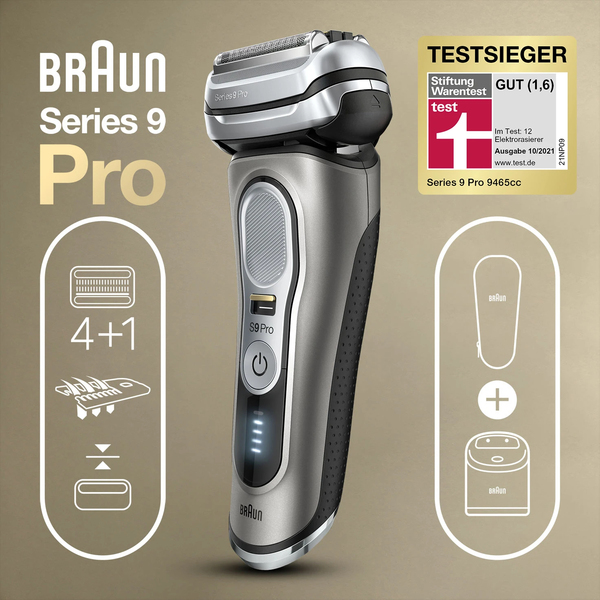 Braun Series 9 Pro 9485cc - Folienschaber - 0,05 mm - Schwarz - Silber - LED - Akku