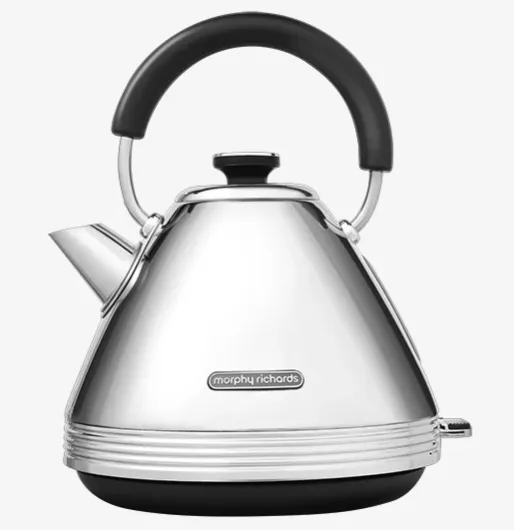 Morphy Richards Venture Retro Pyramid vattenkokare, 1,5 l, 3000 W, polerat rostfritt st&aring;l