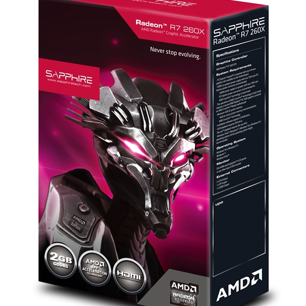 Sapphire R7 260X 2GB OC GDDR5, Lite retail