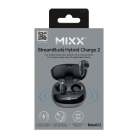 MIXX StreamBuds Hybrid Charge 2 tr&aring;dl&ouml;sa in-ear h&ouml;rlurar, svart