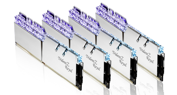 G.SKILL Trident Z Royal RGB 256GB (8 x 32GB) DDR4 2666 MHz, CL19 Memory, Silver (XMP)