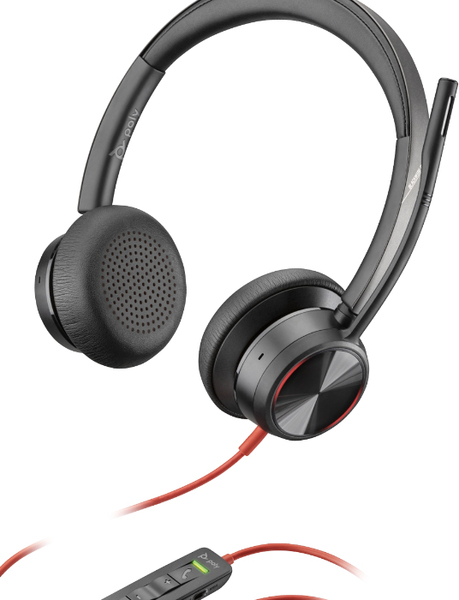 Poly Blackwire 8225-M headset, svart