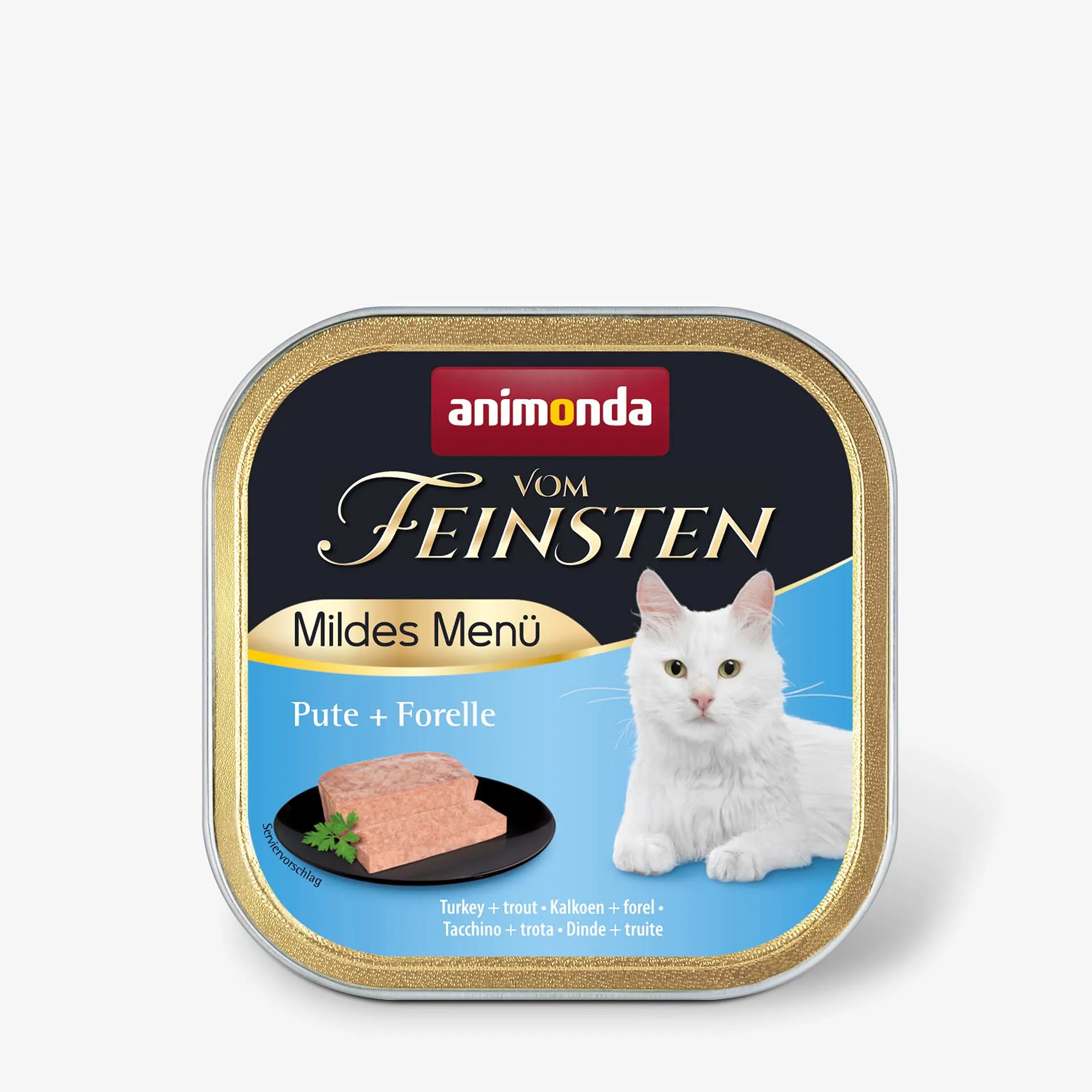 Animonda Vom Feinsten Adult Pat&eacute; Mild Menu Turkey + Trout, Wet food for cats, Sensitive, 100g
