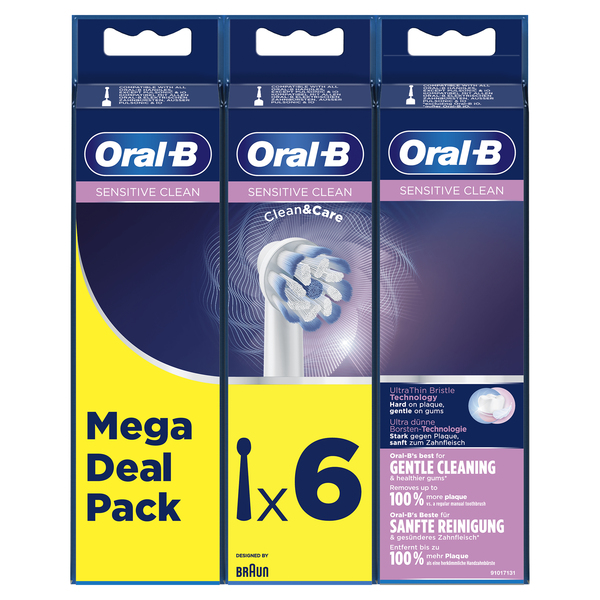 Oral-B Sensitive Clean - borsthuvuden, 6 st