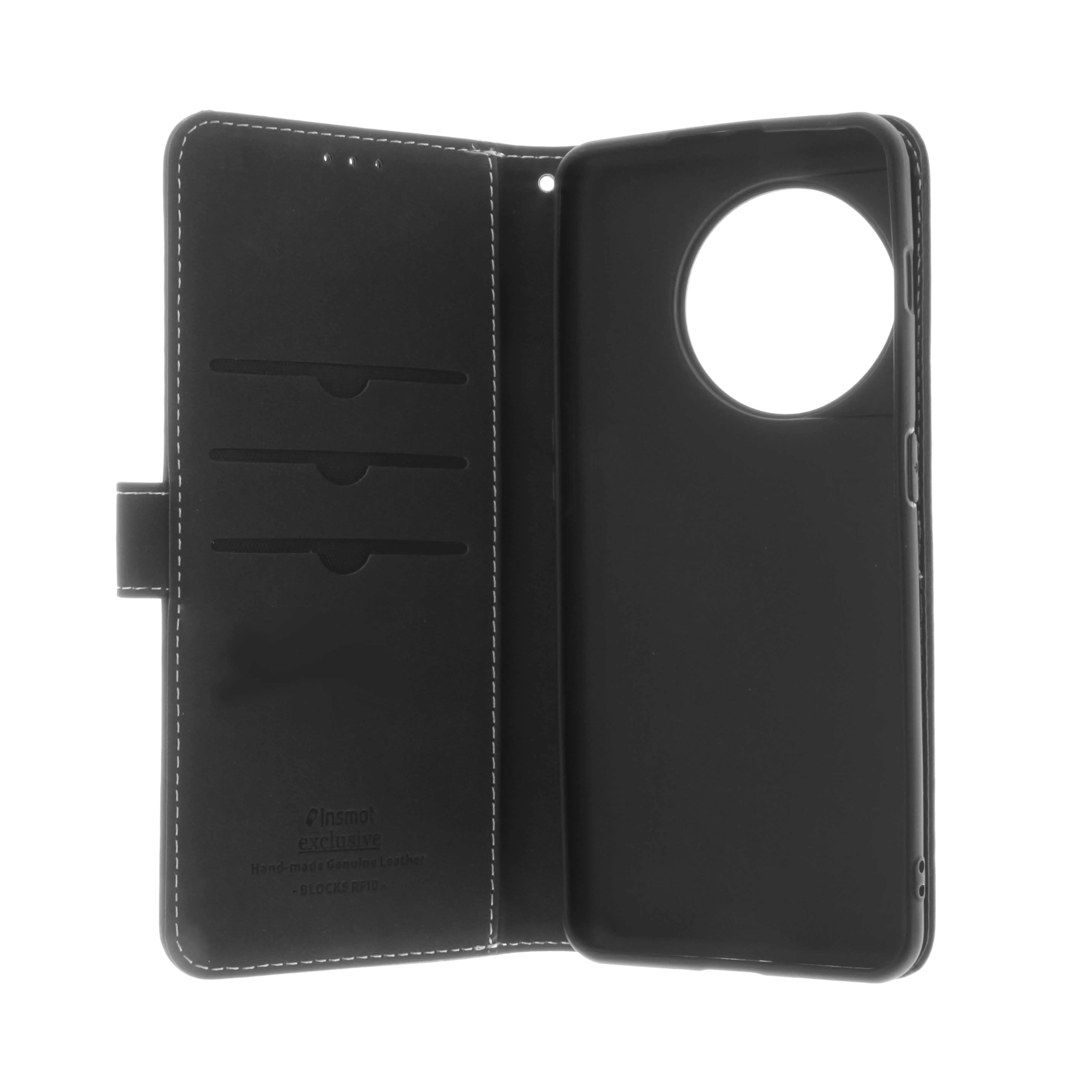 Insmat Flip Case, OnePlus 11 - Wallet Case, Black