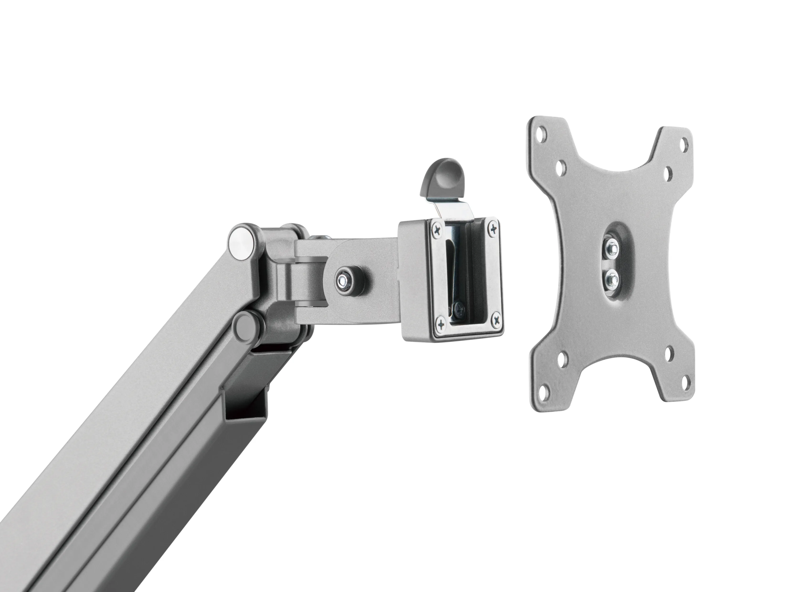 EQUIP 650112 Desk Mount, for 1 monitor, 13-27", with gas spring, 9kg, VESA 75/100, Silver