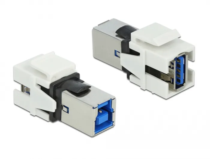 Delock Keystone Module USB 3.0 A female > USB 3.0 B female white