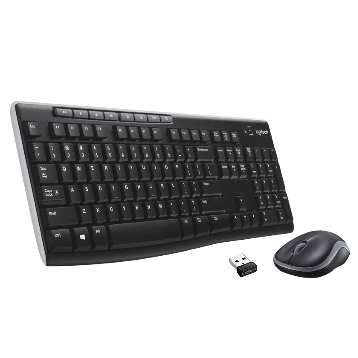 Logitech Wireless Combo MK270 - Näppäimistö- ja hiiri -pakkaus - langaton - 2.4 GHz - espanja