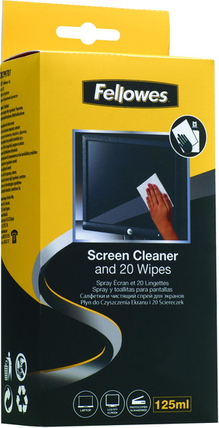 FELLOWES SCREEN CLEANING SOLUTION &amp; WIPES