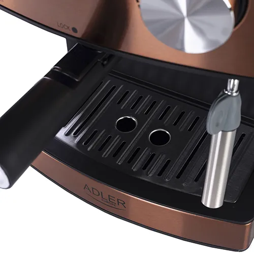 Adler AD 4404cr Combi Coffee Maker, 1.6L, Copper/Bronze and Black