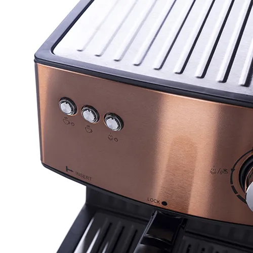 Adler AD 4404cr Combi Coffee Maker, 1.6L, Copper/Bronze and Black