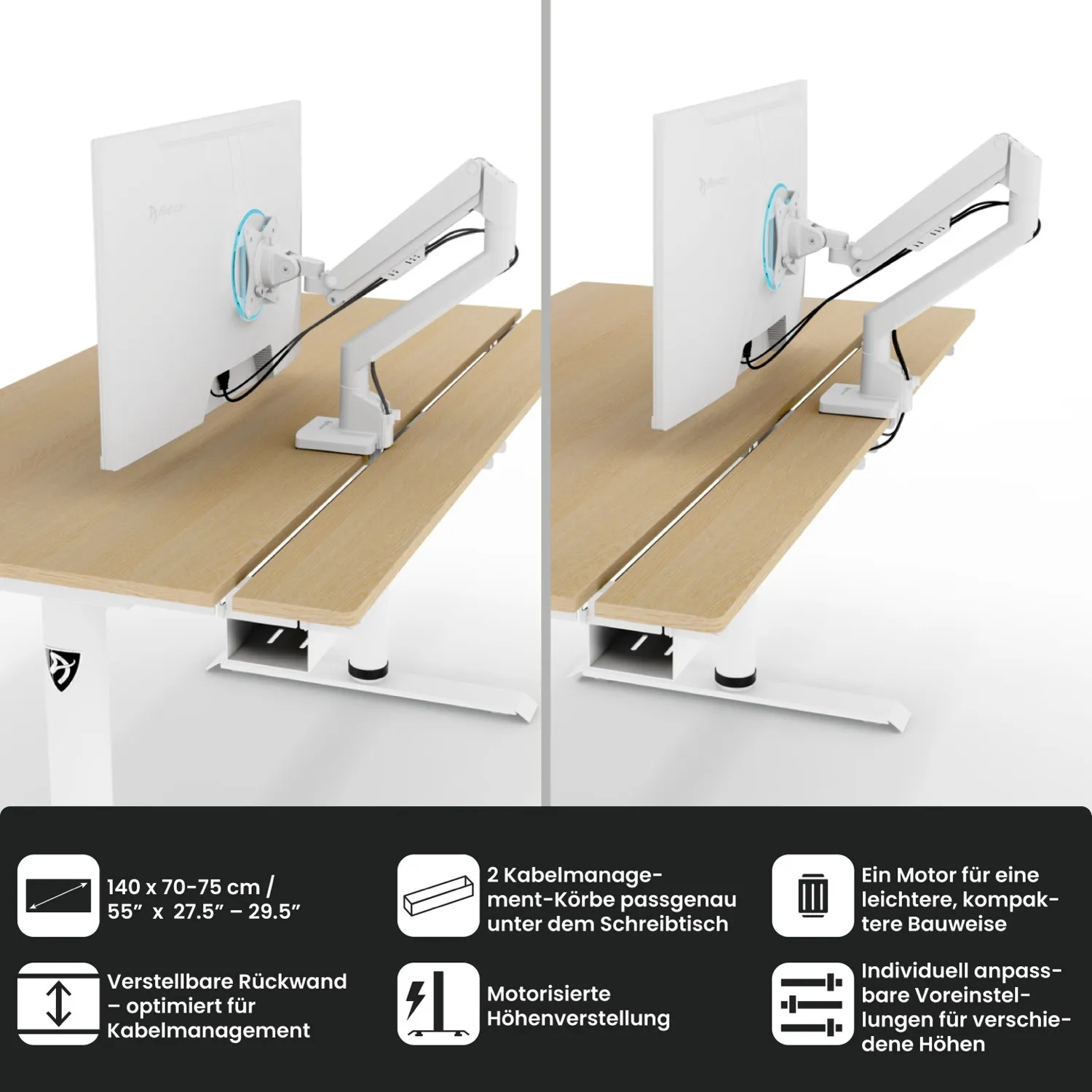 Arozzi Arena Nordico - Light Birch table top