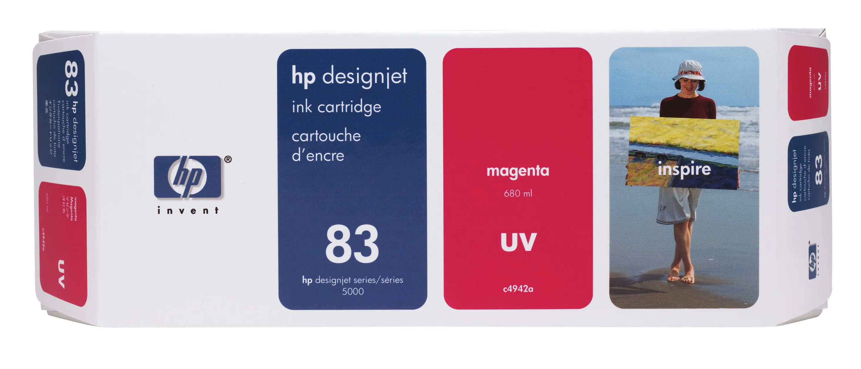 HP No 83 magenta, 680ml UV mustepatruuna