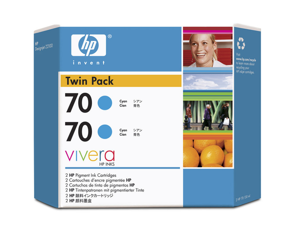 Ink Cyan Vivera 2-Pack 130 ml.