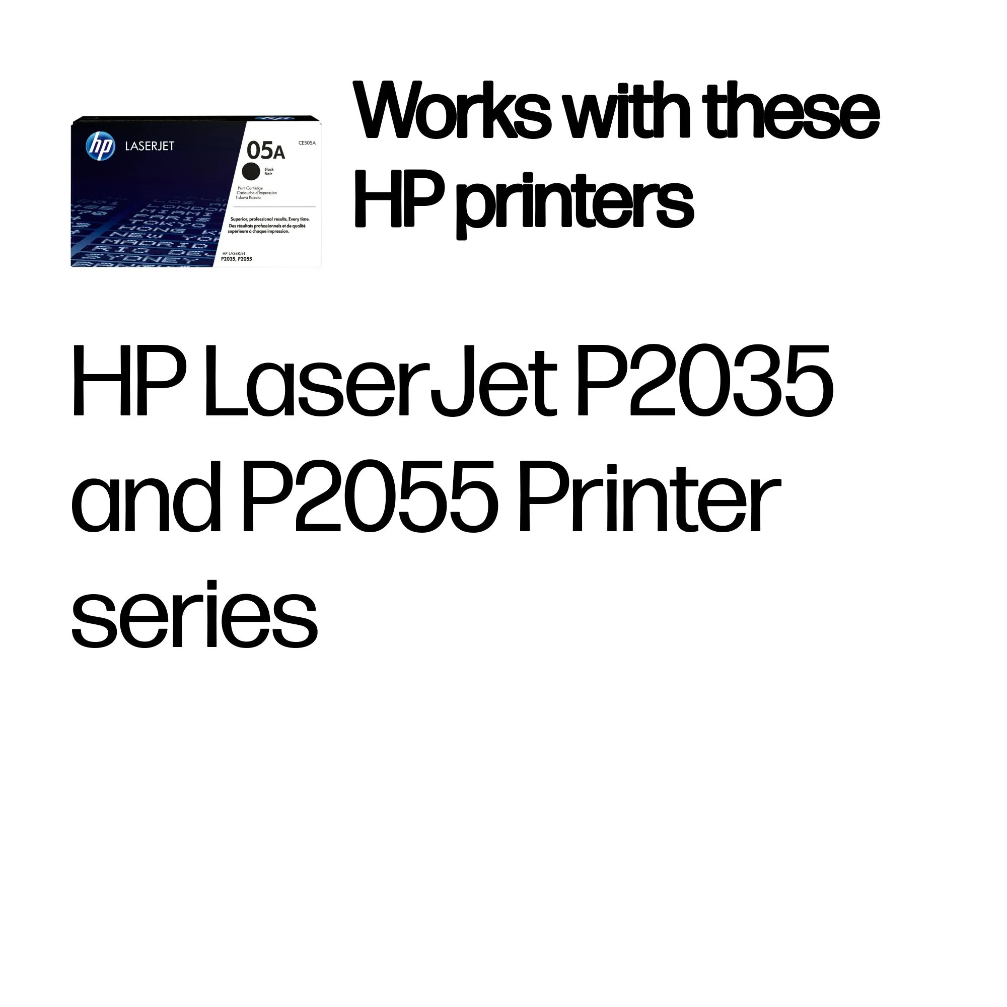 HP CE505A toner cartridge, Black