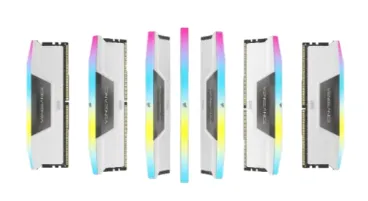 Corsair Vengeance RGB 32GB (2 x 16GB) DDR5 6000 MHz, CL38 Memory, White (XMP & EXPO)