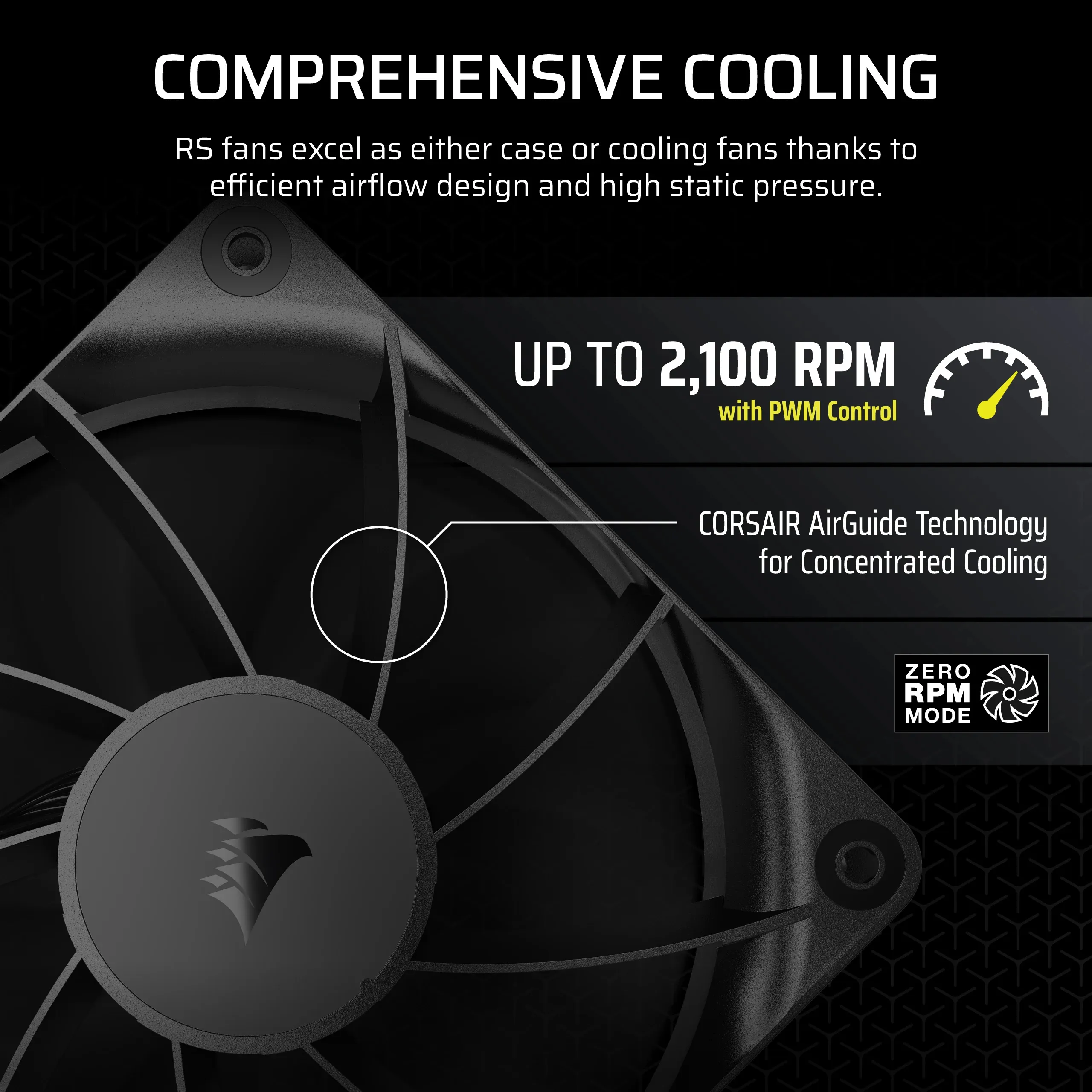 Corsair RS120 120mm PWM - case fan, black