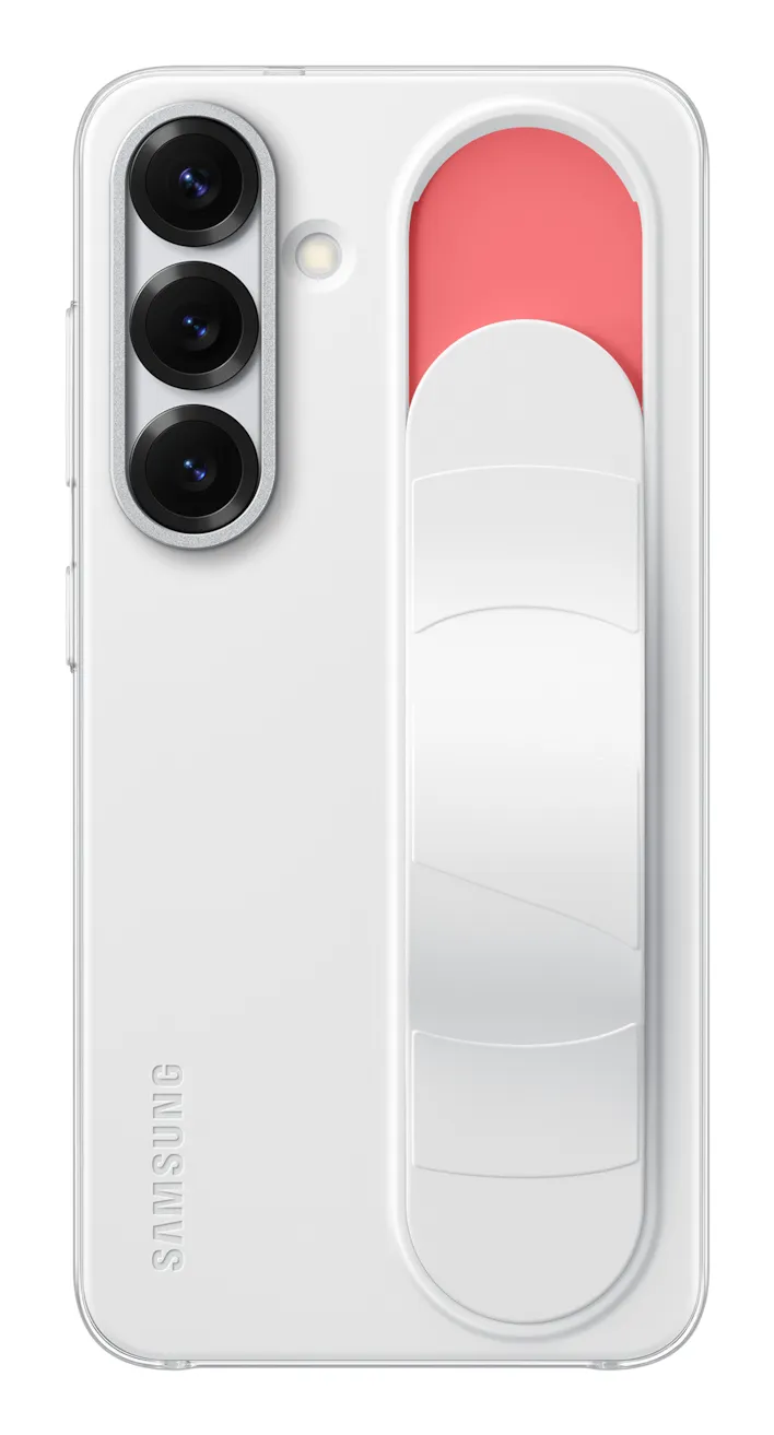 Samsung Galaxy S25 Standing Grip -suojakuori, Valkoinen