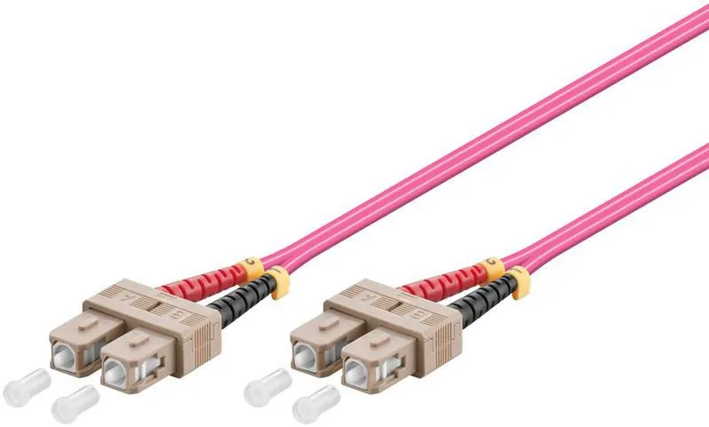 MicroConnect OM4 SC/UPC-SC/UPC 7m fiberkabel, violett