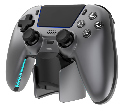 DELTACO GAMING Wireless Metallic Spray-Painted PS5 Controller with charging dock