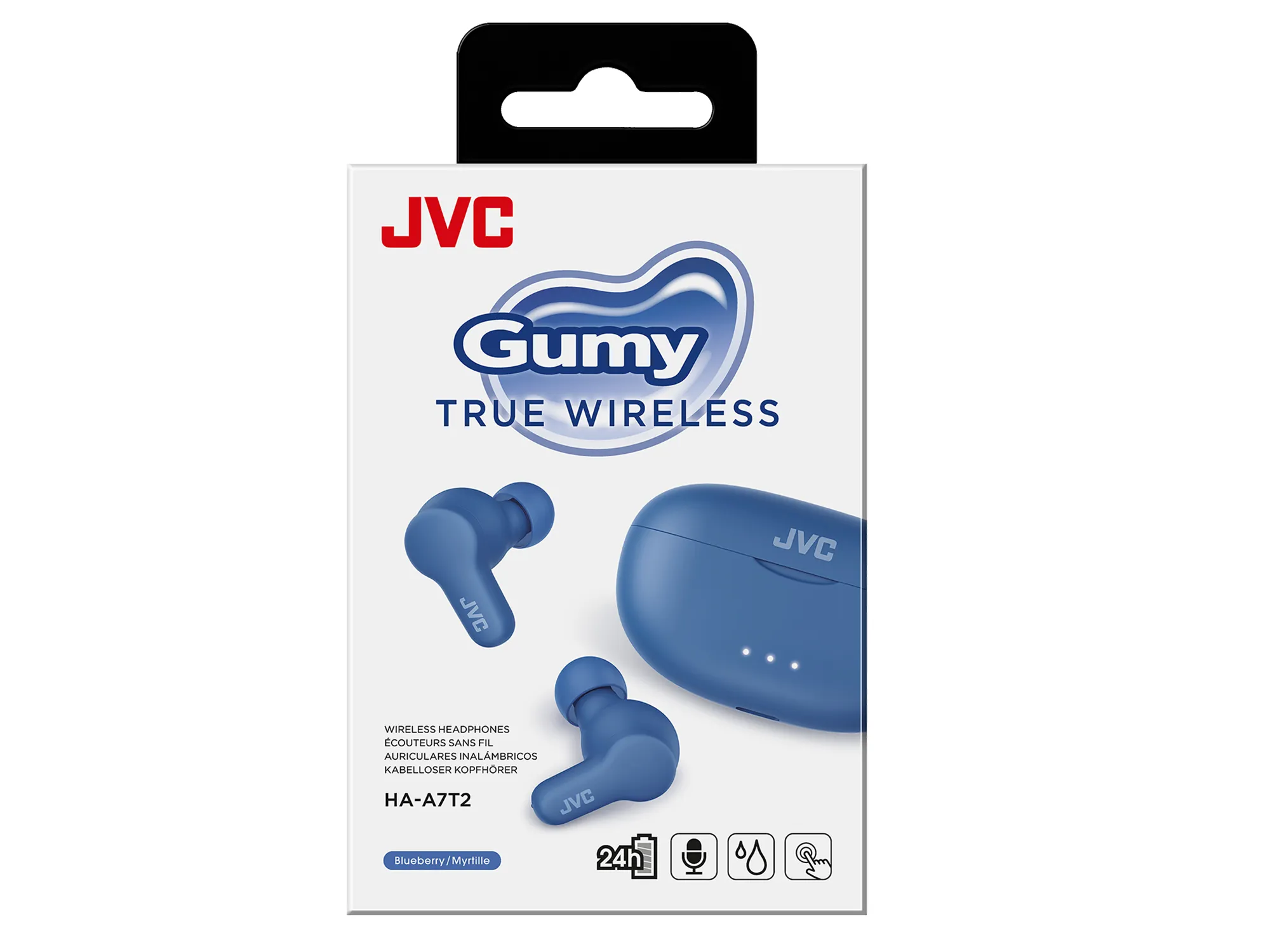 JVC Gumy TWS - wireless earbuds, blue