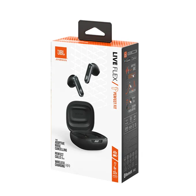 JBL Live Flex Wireless Earbuds, Black
