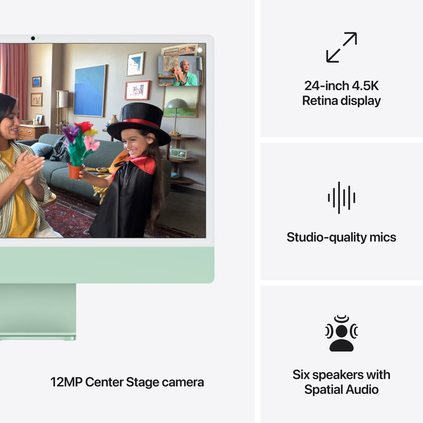 Apple iMac 24" (M4 8C / 8C), 16GB, 256GB, MacOS - All-in-one, Green