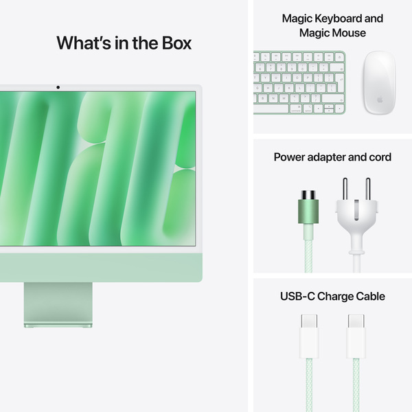 Apple iMac 24" (M4 8C / 8C), 16GB, 256GB, MacOS - All-in-one, Green