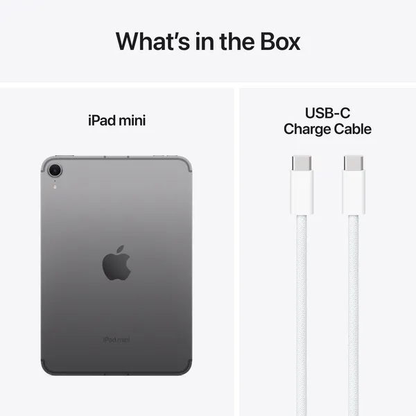 Apple iPad mini (2024) Wi-Fi + Cellular 128 Gt -tabletti, Tähtiharmaa