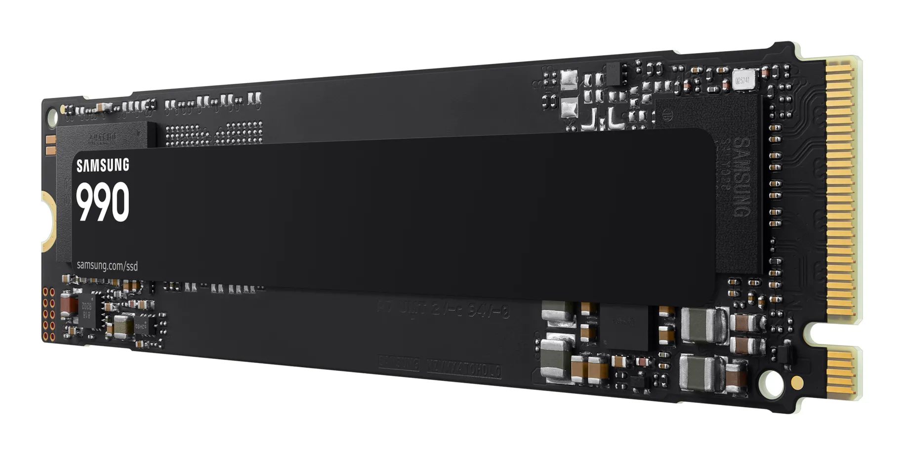 Samsung 990 1 TB extern SSD med PCIe 4.0 x4 (NVMe), med h&aring;rdvarukryptering, svart