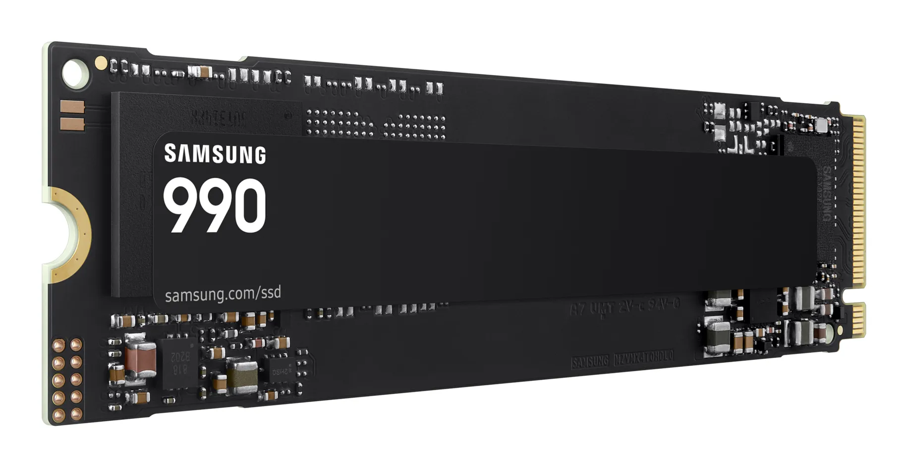 Samsung 990 1 TB extern SSD med PCIe 4.0 x4 (NVMe), med h&aring;rdvarukryptering, svart
