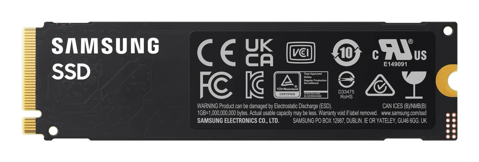 Samsung 990 1TB External SSD with PCIe 4.0 x4 (NVMe), Hardware Encryption, Black