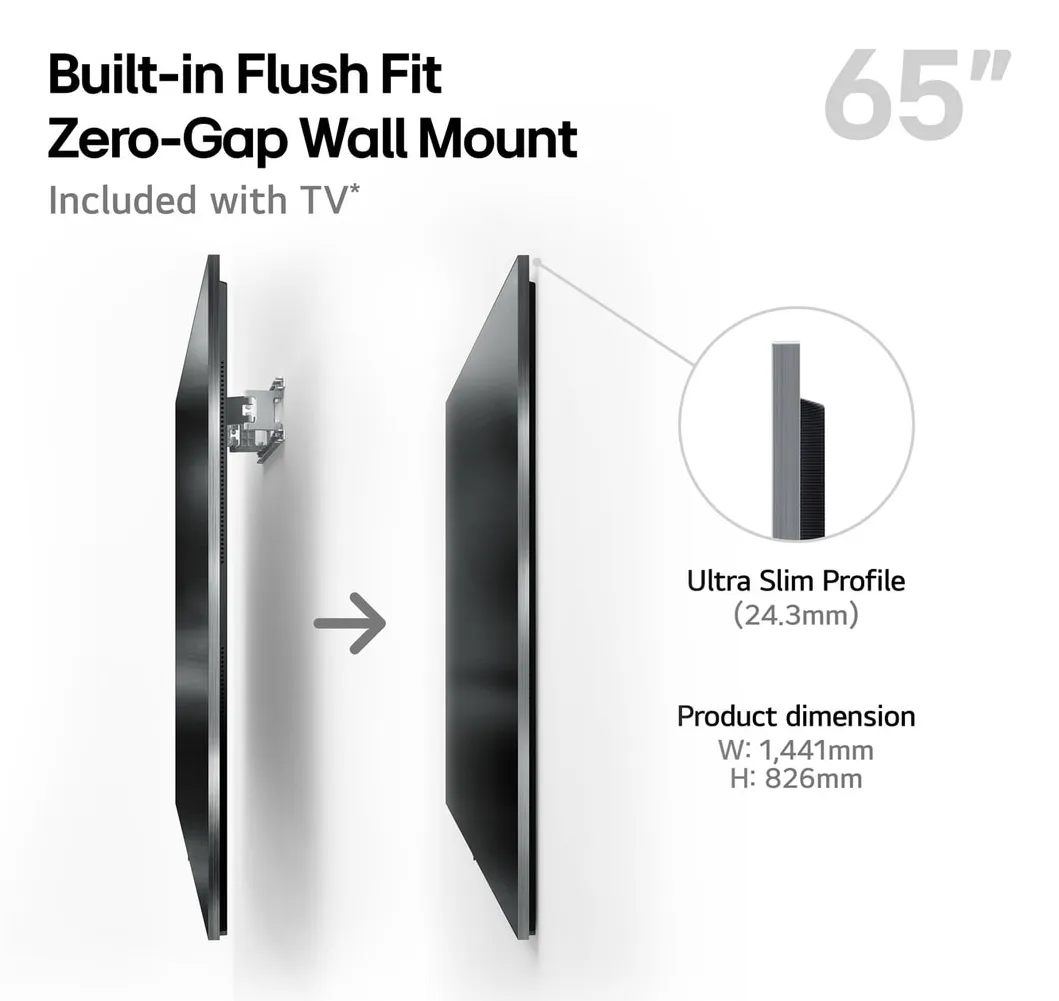 LG G5 OLED65G54LW 65" 4K webOS TV, 144Hz, Dolby Vision, HDR10, HLG