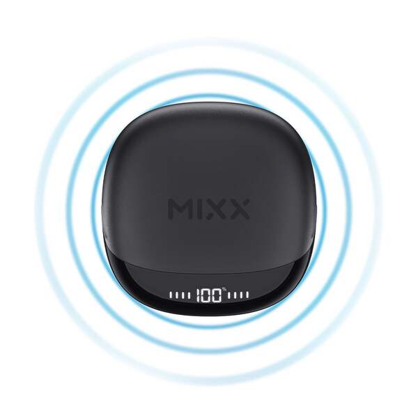MIXX StreamBuds Hybrid Charge 2 Wireless Earbuds, Black