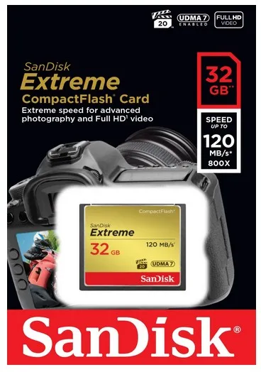 SanDisk Extreme 32GB CompactFlash - memory card
