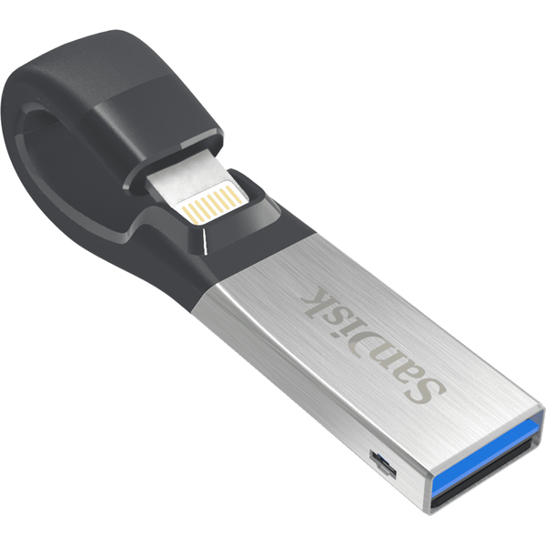SanDisk 256GB iXpand Lightning - USB 3.0 - memory stick, Black/Silver