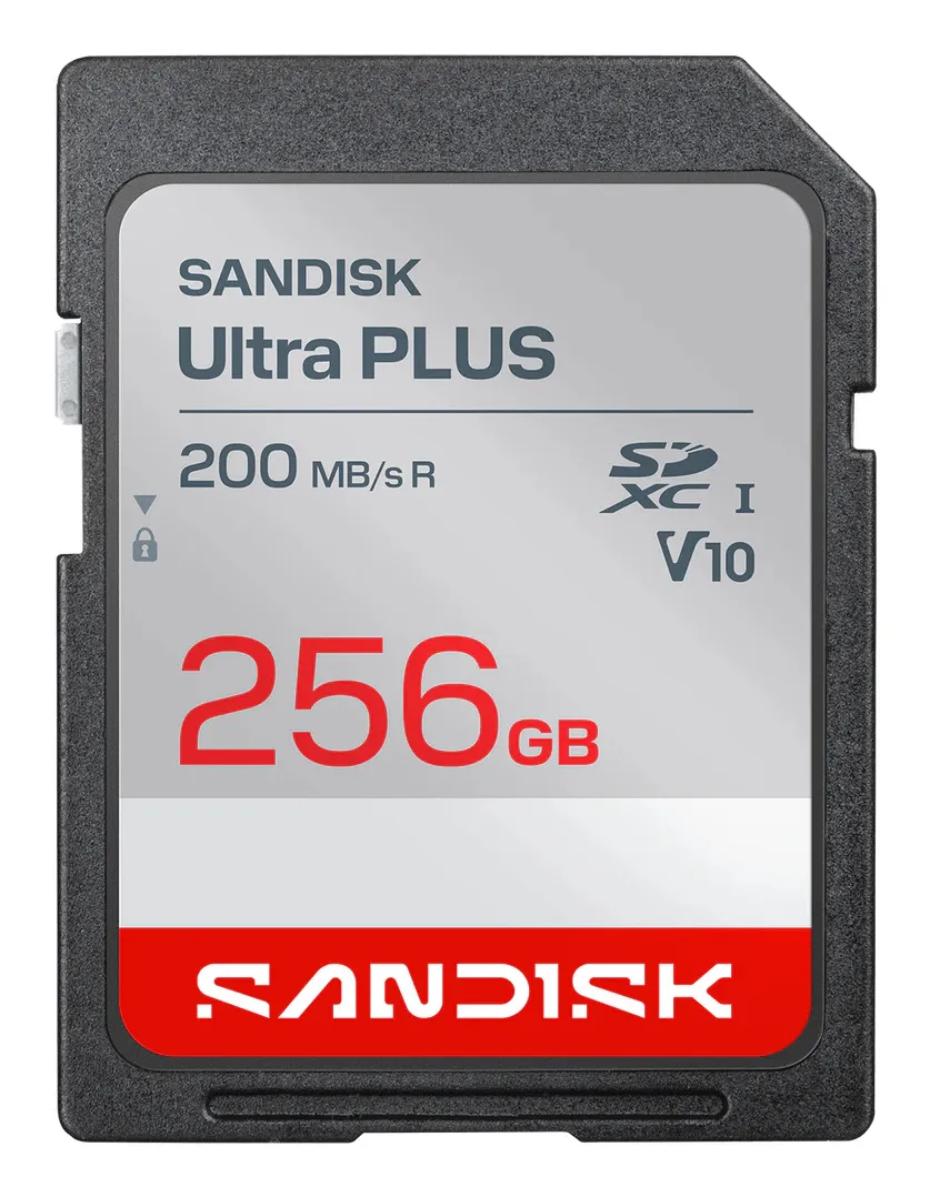SanDisk Ultra PLUS 256 GB SDXC UHS-I U3 V30 A2 kort