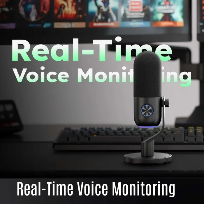 Streamplify MIC Mini, USB, kondensaattori -mikrofoni, musta