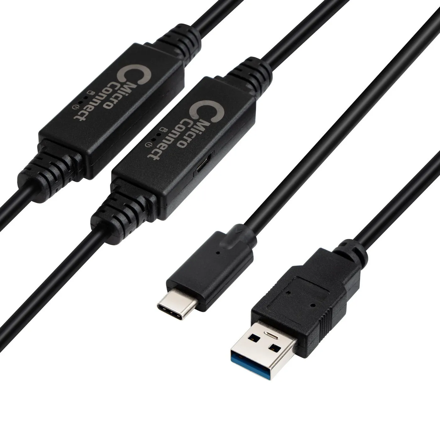 MicroConnect Active USB-A - USB-C 3.2 - cable, Black, 10m