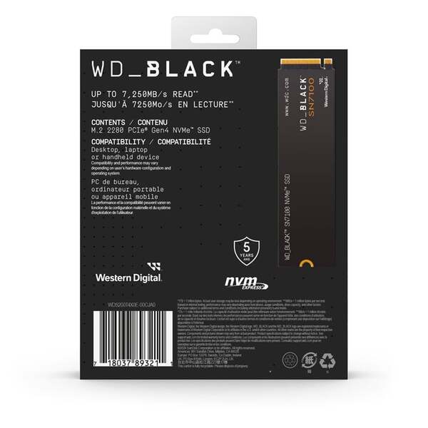 WD Black SN7100 NVMe SSD 2TB M.2 2280
