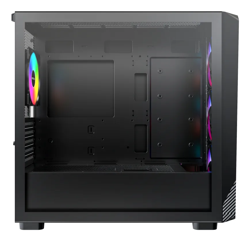 MONTECH X5M Micro-ATX Case with RGB lighting, Black