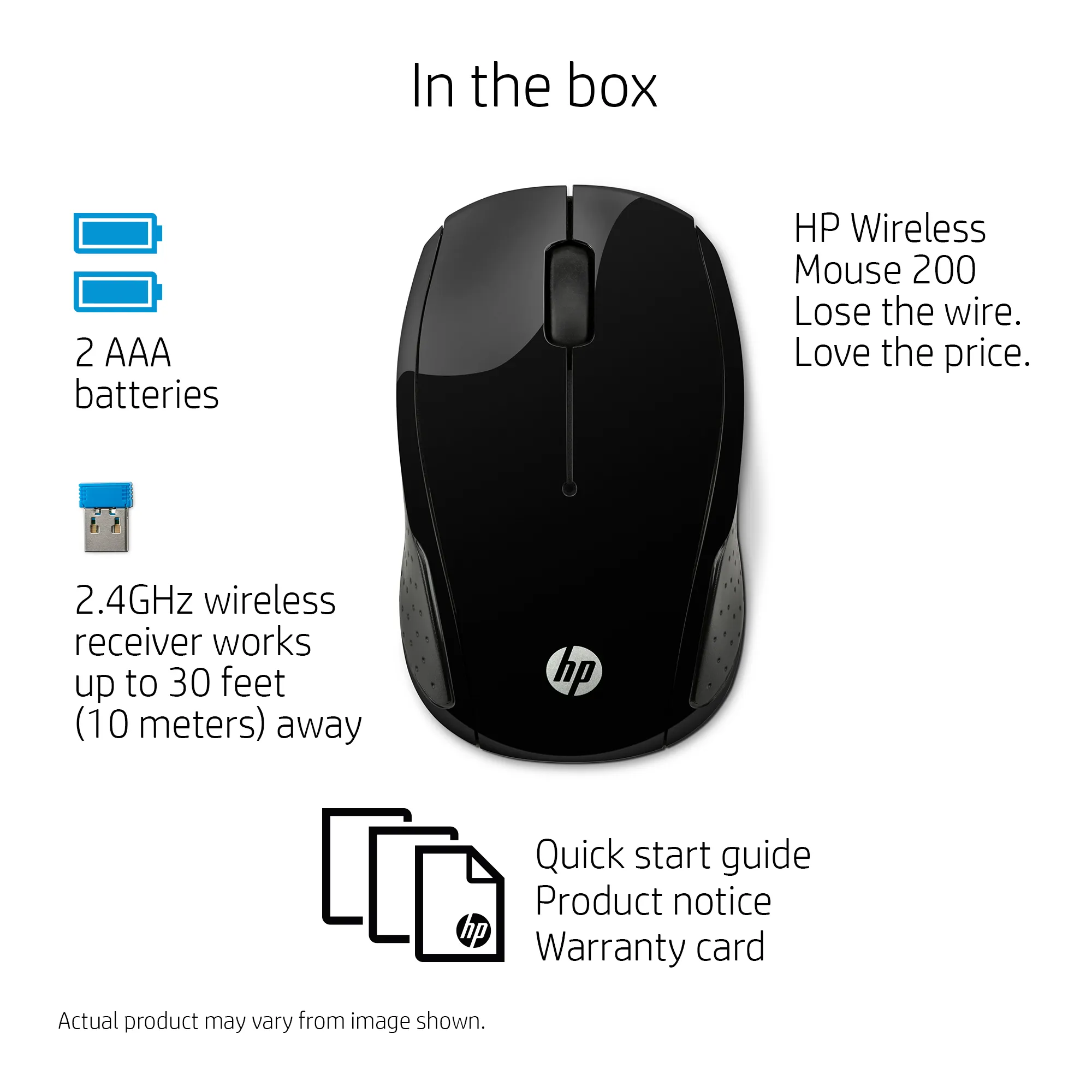 200 Black Wireless Mouse