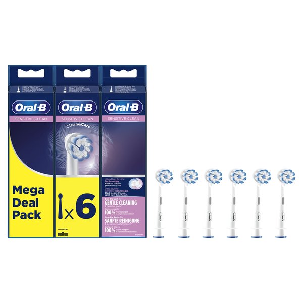 Oral-B Sensitive Clean - borsthuvuden, 6 st