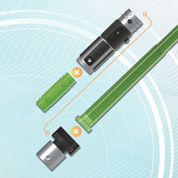 Star Wars Lightsaber Forge Extendable Lightsaber Yoda Electronic Green Lightsaber