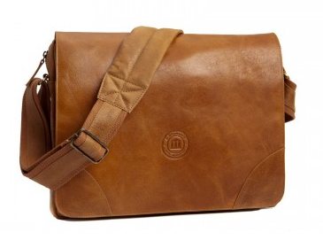 D Bramante Leather Messenger Bag 15,6 - Golden Brown
